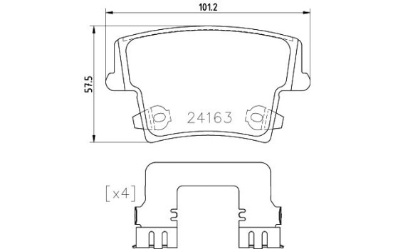 Brake pad set 8DB 355 025-051 Hella, Image 4