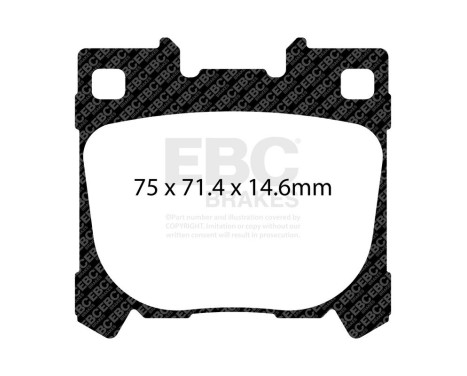 Brake pad set Bluestuff DP52431NDX EBC, Image 6