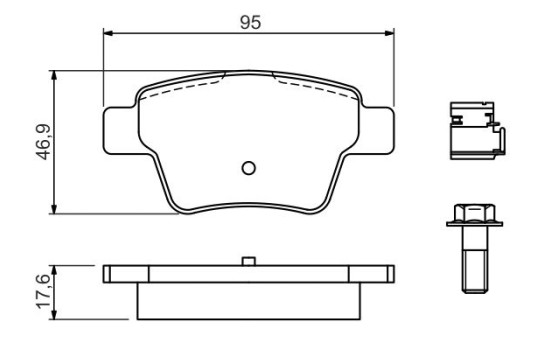 Brake pad set BP1009 Bosch