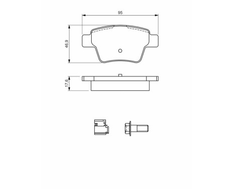 Brake pad set BP1009 Bosch, Image 6