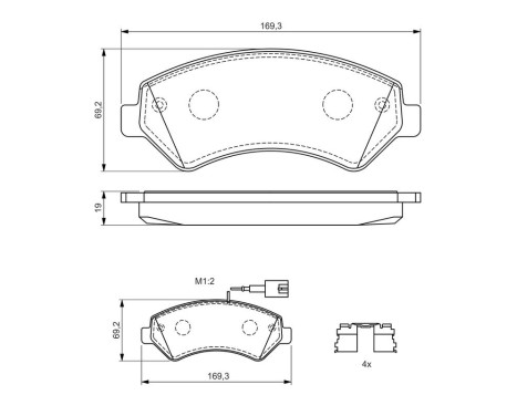 Brake pad set BP1019 Bosch, Image 6