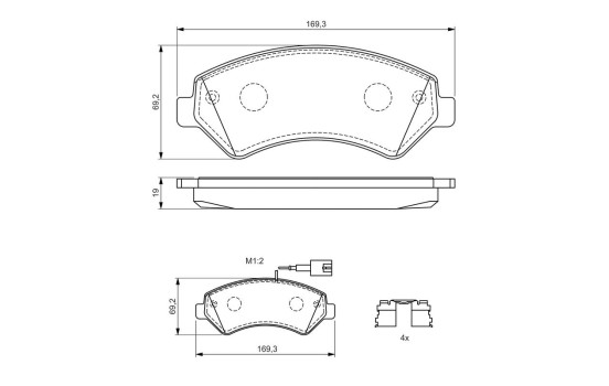 Brake pad set BP1019 Bosch, Image 6