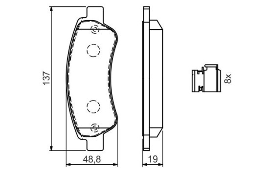 Brake pad set BP1020 Bosch
