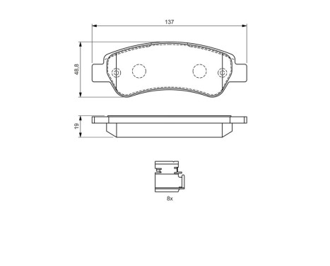 Brake pad set BP1020 Bosch, Image 6