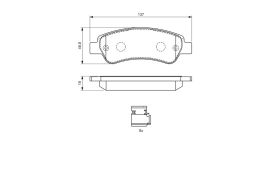 Brake pad set BP1020 Bosch, Image 6