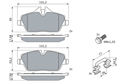 Brake pad set BP1030 Bosch, Image 5