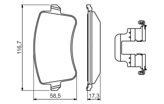 Brake pad set BP1126 Bosch, Image 3