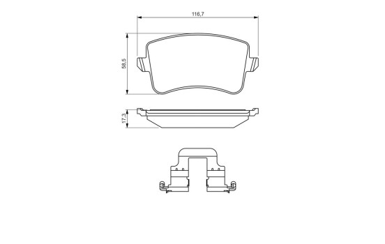Brake pad set BP1126 Bosch, Image 8