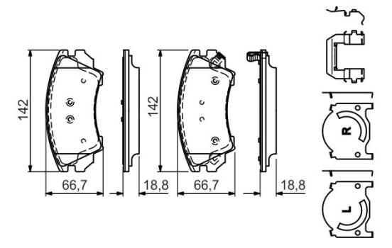 Brake pad set BP1187 Bosch, Image 5