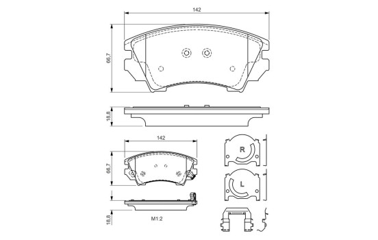 Brake pad set BP1187 Bosch, Image 6