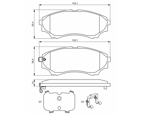 Brake pad set BP1213 Bosch, Image 2