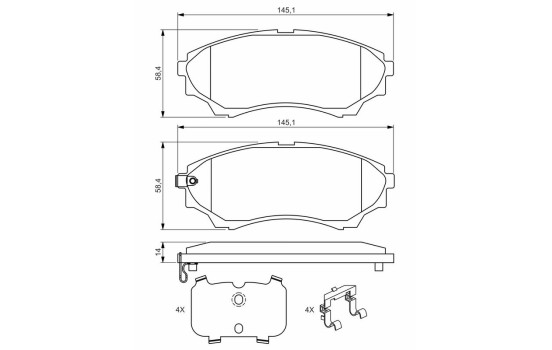 Brake pad set BP1213 Bosch, Image 2