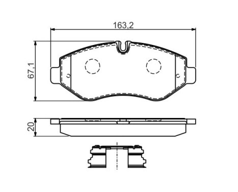 Brake pad set BP1231 Bosch, Image 3