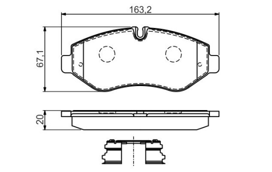 Brake pad set BP1231 Bosch, Image 3