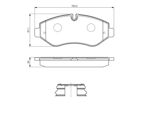 Brake pad set BP1231 Bosch, Image 8