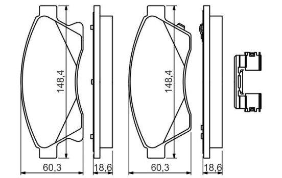 Brake pad set BP1355 Bosch, Image 3
