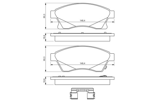 Brake pad set BP1355 Bosch, Image 8