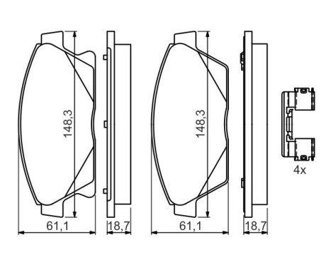 Brake pad set BP1356 Bosch, Image 7