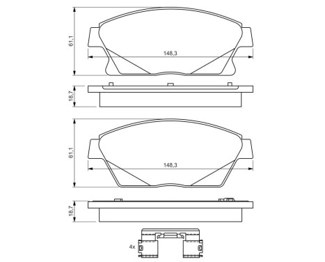 Brake pad set BP1356 Bosch, Image 8
