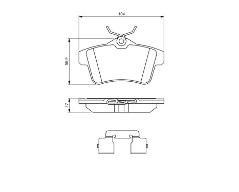 Brake pad set BP1359 Bosch, Image 5