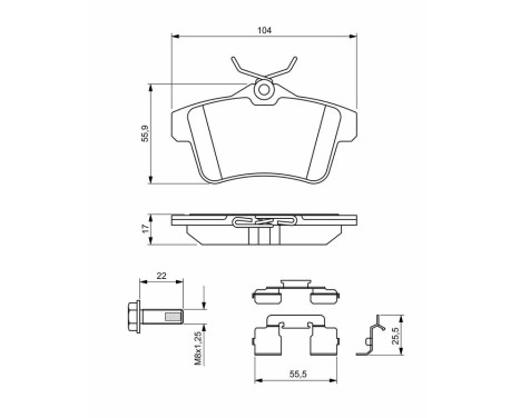Brake pad set BP1359 Bosch, Image 6