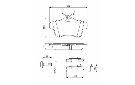 Brake pad set BP1359 Bosch, Image 6