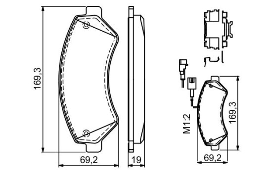 Brake pad set BP1501 Bosch, Image 5
