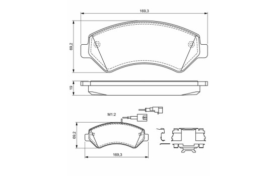Brake pad set BP1501 Bosch, Image 6