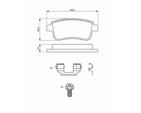 Brake pad set BP1750 Bosch, Image 8