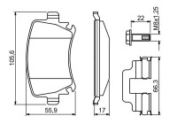 Brake pad set BP2506 Bosch