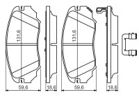 Brake pad set BP2613 Bosch