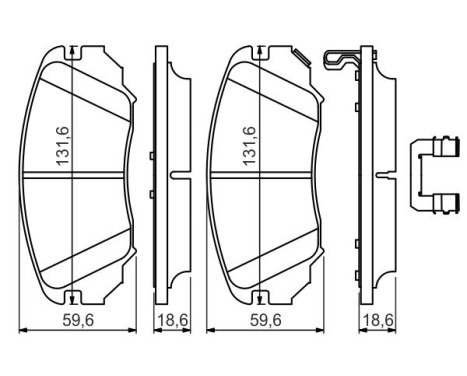 Brake pad set BP2613 Bosch, Image 7