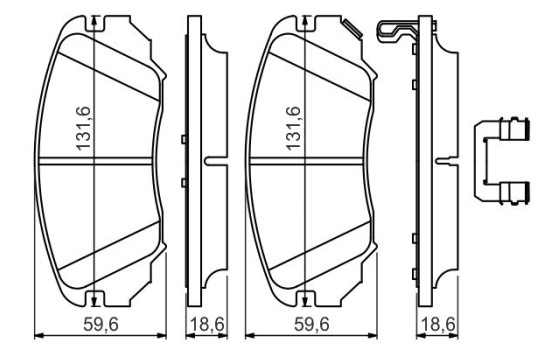 Brake pad set BP2613 Bosch