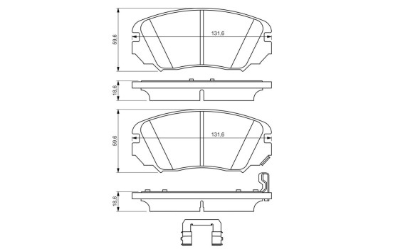 Brake pad set BP2613 Bosch, Image 6