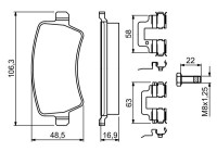 Brake pad set BP2656 Bosch