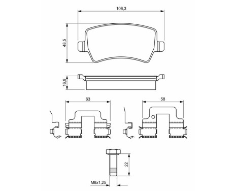Brake pad set BP2656 Bosch, Image 6