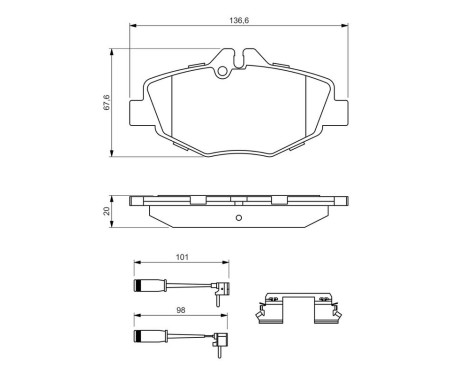 Brake pad set BP2665 Bosch, Image 6