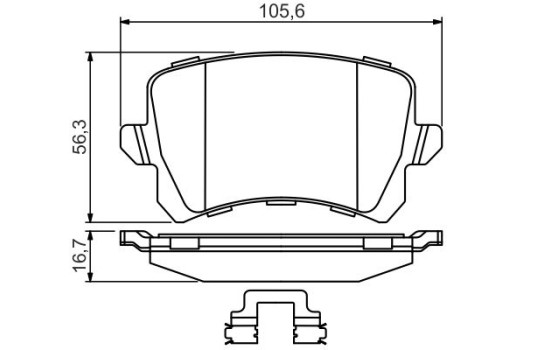 Brake pad set BP2671 Bosch, Image 3