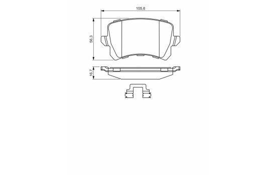 Brake pad set BP2671 Bosch, Image 8