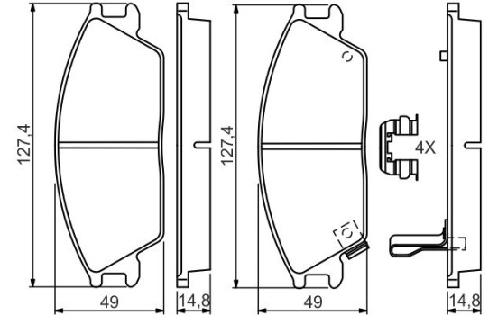 Brake pad set BP2693 Bosch