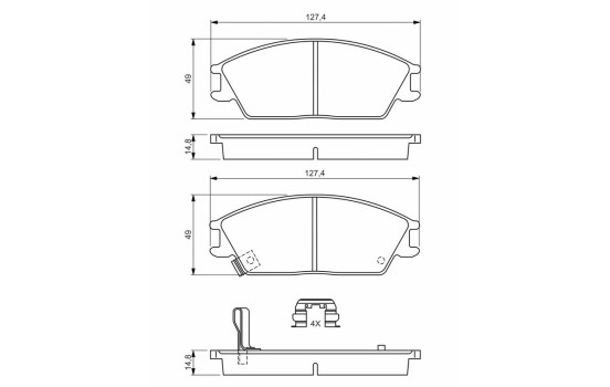 Brake pad set BP2693 Bosch, Image 6