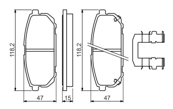 Brake pad set BP2719 Bosch