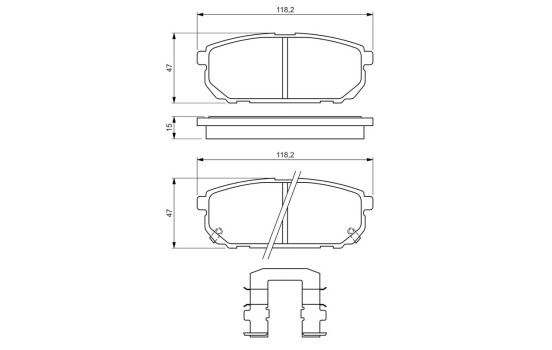 Brake pad set BP2719 Bosch, Image 6