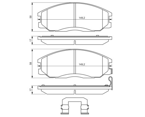 Brake pad set BP2724 Bosch, Image 8