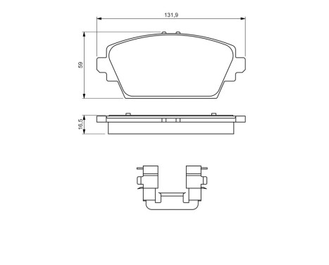 Brake pad set BP2725 Bosch, Image 5