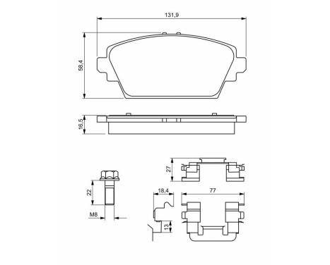 Brake pad set BP2725 Bosch, Image 6