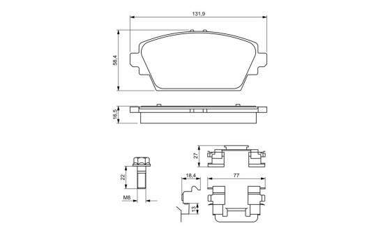 Brake pad set BP2725 Bosch, Image 6