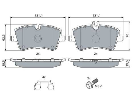 Brake pad set BP274 Bosch, Image 5