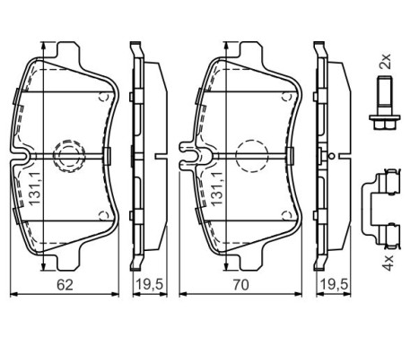 Brake pad set BP274 Bosch, Image 5