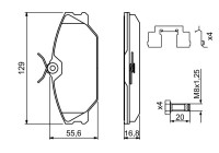 Brake pad set BP286 Bosch